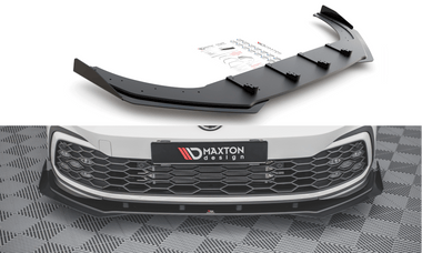 Maxton Design New BLACK + GLOSS FLAPS Maxton Design Racing Durability Front Splitter + Flaps Volkswagen Golf Mk8 GTi / R-Line VWGO8GTICNC-FD1B+FSF1G