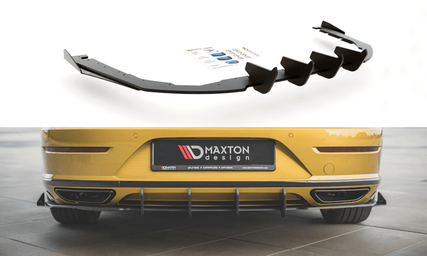 Maxton Design New BLACK Maxton Design Racing Durability Rear Valance Volkswagen Arteon R-Line VWAR1RLINECNC-RS1B