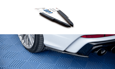Maxton Design New GLOSS BLACK Maxton Design Rear Side Splitters Audi A6 C8 S-Line AU-A6-C8-SLINE-RSD1G