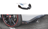 Maxton Design New GLOSS BLACK Maxton Design Rear Side Splitters + Flaps V.2 Volkswagen Golf Mk8 GTi VW-GO-8-GTI-RSD2G+RSF