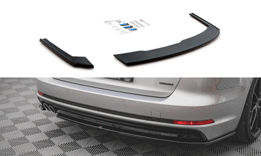 Maxton Design GLOSS BLACK Maxton Design Rear Side Splitters V.2 Audi A4 S-Line B9 AU-A4-B9-SLINE-RSD2G