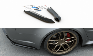 Maxton Design GLOSS BLACK Maxton Design Rear Side Splitters V.2 Audi RS4 Sedan B7 AU-RS4-B7-RSD2G