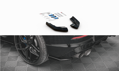Maxton Design GLOSS BLACK Maxton Design Rear Side Splitters V.2 For - VW Golf R Mk8 VW-GO-8-R-RSD2G