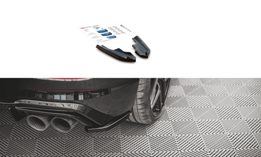 Maxton Design GLOSS BLACK Maxton Design Rear Side Splitters V.4 For - VW Golf R Mk8 VW-GO-8-R-RSD4G