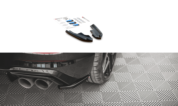 Maxton Design GLOSS BLACK Maxton Design Rear Side Splitters V.4 For - VW Golf R Mk8 VW-GO-8-R-RSD4G