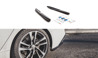Maxton Design New GLOSS BLACK Maxton Design Rear Side Splitters For Audi S5 / A5 S-Line Sportback F5 Facelift AU-S5-2F-SB-RSD1G