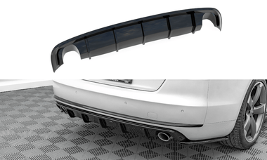 Maxton Design GLOSS BLACK Maxton Design Rear Valance Audi A8 D4 AU-A8-D4-RS1G