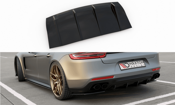 Maxton Design New GLOSS BLACK Maxton Design Rear Valance Porsche Panamera Turbo / GTS 971 PO-PA-971-T-RS1G
