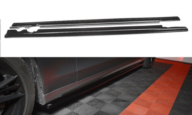 Maxton Design New GLOSS BLACK Maxton Design Side Skirts Diffusers Mercedes- Benz C-Class W205 Coupe AMG-Line ME-C-205-AMGLINE-C-SD1G