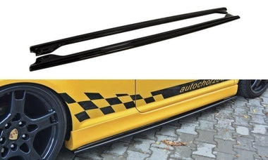 Maxton Design New GLOSS BLACK Maxton Design Side Skirts Diffusers VW Mk4 R32 VW-GO-4-R32-SD1G