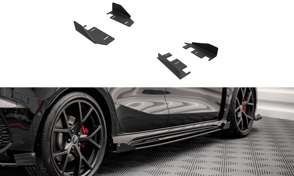 Maxton Design GLOSS BLACK Maxton Design Side Skirts Flaps Audi RS3 Sportback / Sedan 8Y AURS38YCNC-SRF1G