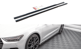 Maxton Design New GLOSS BLACK Maxton Design Side Skirts Diffusers Audi A7 C8 AU-A7-C8-SD1G