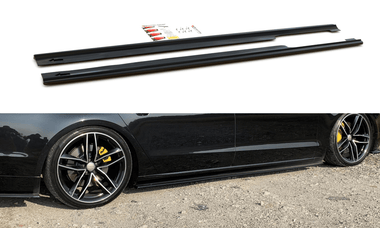 Maxton Design New GLOSS BLACK Maxton Design Side Skirts Diffusers Audi A8 Long D4 AU-A8L-D4-SD1G