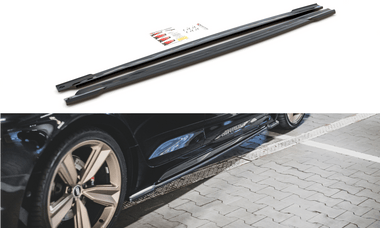 Maxton Design GLOSS BLACK Maxton Design Side Skirts Diffusers Audi RS5 Sportback F5 Facelift AU-RS5-2F-SB-SD1G