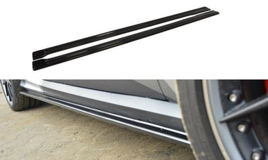 Maxton Design New GLOSS BLACK Maxton Design Side Skirts Diffusers Audi RS6 C7 / C7 FL AU-RS6-C7-SD1G