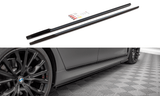 Maxton Design GLOSS BLACK SIDE SKIRTS DIFFUSERS BMW 7 M-PACK G11 FACELIFT BM-7-11F-MPACK-SD1G