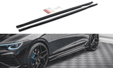 Maxton Design GLOSS BLACK Maxton Design Side Skirts Diffusers V.1 - VW Golf R Mk8 VW-GO-8-R-SD1G