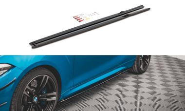 Maxton Design GLOSS BLACK Maxton Design Side Skirts Diffusers V.2 BMW M2 F87 BM-2-87-M-SD2G