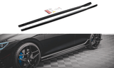 Maxton Design GLOSS BLACK Maxton Design Side Skirts Diffusers V.2 - VW Golf R Mk8 VW-GO-8-R-SD2G