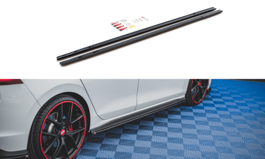Maxton Design GLOSS BLACK Maxton Design Side Skirts Diffusers Volkswagen Golf Mk8 GTi / GTi Clubsport / R-Line VW-GO-8-GTI-SD1G