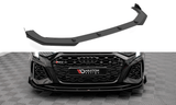 Maxton Design BLACK + GLOSS FLAPS Maxton Design Street Pro Front Splitter V.1 + Flaps Audi RS3 Sportback / Sedan 8Y AURS38YCNC-FD1B+FSF1G