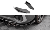 Maxton Design BLACK + GLOSS FLAPS Maxton Design Street Pro Rear Side Splitters + Flaps Audi S3 Sedan 8Y AUS38YSCNC-RSD1B+RSF1G