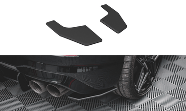 Maxton Design BLACK Maxton Design Street Pro Rear Side Splitters - VW Golf R Mk8 VWGO8RCNC-RSD1B
