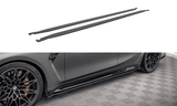 Maxton Design BLACK Maxton Design Street Pro Side Skirts Diffusers BMW M3 G80 BM3G80MCNC-SD1B