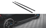 Maxton Design BLACK Maxton Design Street Pro Side Skirts Diffusers - VW Golf R Mk8 VWGO8RCNC-SD1B