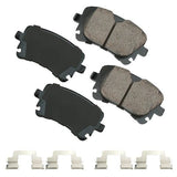 Akebono Rear EURO Ultra Premium Ceramic Disc Brake Pad Kit | EUR1018B