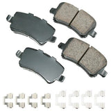 Akebono Rear EURO Ultra Premium Ceramic Disc Brake Pad Kit Land Rover LR2 15-13, Range Rover Evoque 15-12, Volvo S60 16-11, S80 16-07, V60 16-15, V70 10-08, XC60 16-10, XC70 16-08 | EUR1307A