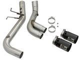 aFe Victory Series 4in 409-SS DPF-Back Exhaust w/ Dual Black Tips 2017 GM Duramax V8-6.6L(td) L5P | 49-44089-B