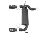 AFE aFe Rebel Series 2.5in 409 SS Axle-Back Exhaust w/ Black Tips 2007+ Jeep Wrangler (JK) V6 3.6L/3.8L 49-48061-B