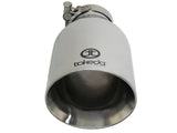 AFE aFe Takeda 304 Stainless Steel Clamp-On Exhaust Tip 2.5in. Inlet / 4.5in. Outlet / 9in. L - Polished 49T25454-P09