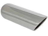 aFe MACHForce XP Exhausts Tips SS-304 EXH Tip 3In x 4Out x 12L Sgl-Ang Weld On | 49-90007