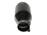 AFE aFe MACH Force-Xp 409 SS Clamp-On Exhaust Tip 2.5in. Inlet / 4.5in. Outlet / 9in. L - Black 49T25454-B091