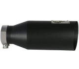aFe MACHForce XP Exhausts Tips SS-304 EXH Tip 4In x 7Out x 18L Bolt-On (blk) | 49-92023-B