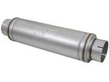 AFE aFe ATLAS Aluminized Steel Muffler 5in Center/Center 24in L x 7in Diameter - Round Body 49M00023