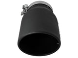 AFE aFe MACHForce XP 5in 304 Stainless Steel Exhaust Tip 5 In x 7 Out x 12L in Bolt On Right - Black 49T50702-B12