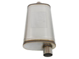 aFe MACHForce XP SS Muffler 3in Center Inlet / 3in Offset Outlet 22in L x 11n W x 6in H Body | 49M00016