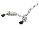 AFE aFe Takeda 3in. to 2.5in. 304 SS C/B Exhaust 08-15 Mitsubishi Lancer EVO I4-2.0L (t) - Black Tips 49-36701-B