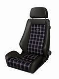 Recaro Black Leather/Classic Checkered Fabric Recaro Classic LX Seat 088.00.0B28