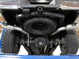 aFe Large Bore-HD 4in 409 Stainless Steel DPF-Back Exhaust w/Polished Tips 15-16 Ford Diesel Truck | 49-43122-P
