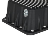 AFE Pro Series Engine Oil Pan Black w/Machined Fins; 11-16 Ford Powerstroke V8-6.7L (td) | 46-70322