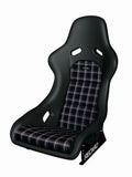 Recaro Black Leather/Classic Checkered Fabric Recaro Classic Pole Position ABE Seat 087.00.0B28