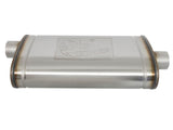 AFE aFe MACHForce XP SS Muffler 3in Center Inlet / 3in Offset Outlet 22in L x 11n W x 6in H Body 49M00016