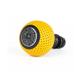 BFI GS2 Heavy Weight Shift Knob - Giallo Taurus Yellow Air Leather - Black Anodized  (981 / 991 Porsche Fitment) | GS2P91SYT