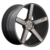 Niche 22X10.0 et50 / 5X130 / cb71.5 Niche 1PC M134 Milan 22" 5x130 Matte Black Machined w/ Double Dark Tint M134220063+50