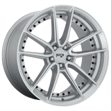 Niche 22X9.0 et35 / 5X120 / cb72.56 Niche Cast DFS 22" 5x120 Gloss Silver Machined M221229021+35