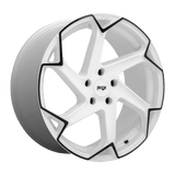 Niche 20X10.5 et27 / 5X112 / cb66.56 Niche 1PC M257 Flash 20" 5x112 Gloss White w/ Black M2572005F8+27